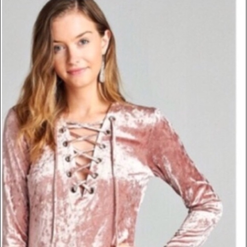 Pink Blush Long sleeve ice velvet dress